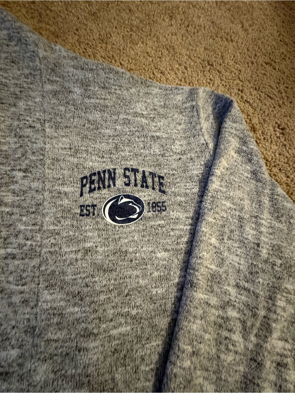 Penn State Women's Gray Open Cardigan Sweater - Picture 2 of 7